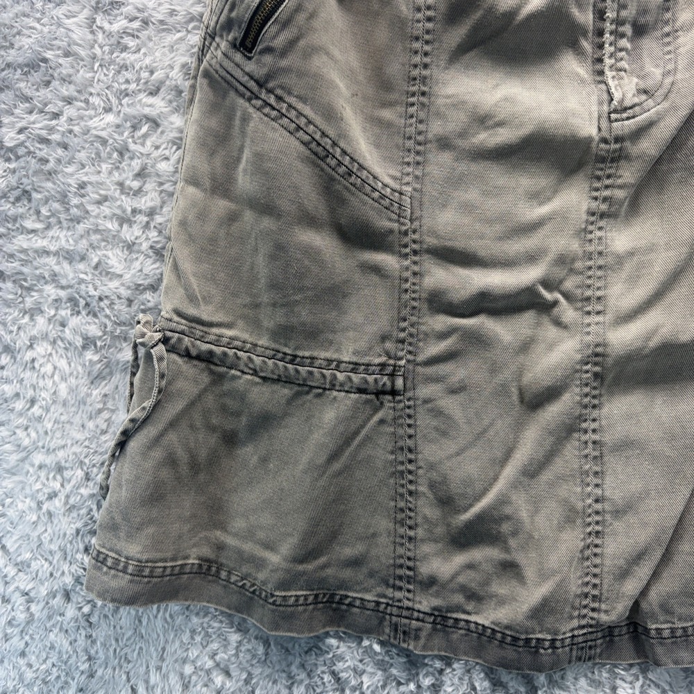 Women's Athleta Size 12 Cargo Skirt Green Granola Girl Pockets Tencel Lyocell - Picture 6 of 12